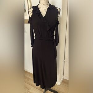 Kiyonna black midi length cocktail dress size 0X.